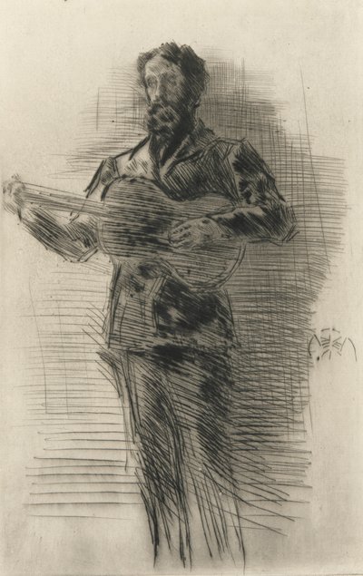 Le Joueur de guitare, 1875 - James Abbott McNeill Whistler